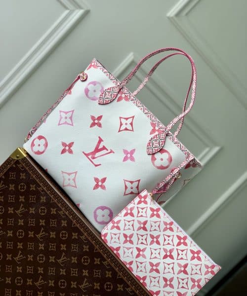 1:1 Replica Louis Vuitton LV Neverfull MM Other Monogram Canvas Pink Luxury Bag For Women M22980 - 31cm/ 12.2in