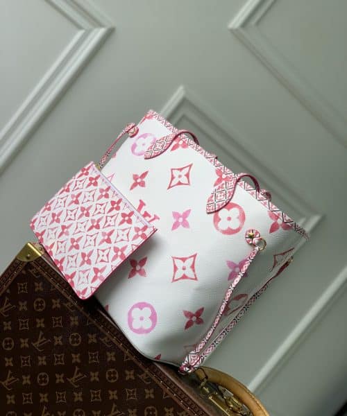1:1 Replica Louis Vuitton LV Neverfull MM Other Monogram Canvas Pink Luxury Bag For Women M22980 - 31cm/ 12.2in