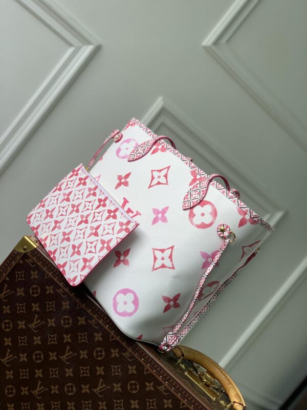 1:1 Replica Louis Vuitton LV Neverfull MM Other Monogram Canvas Pink Luxury Bag For Women M22980 - 31cm/ 12.2in