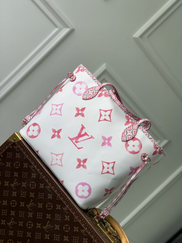 1:1 Replica Louis Vuitton LV Neverfull MM Other Monogram Canvas Pink Luxury Bag For Women M22980 - 31cm/ 12.2in