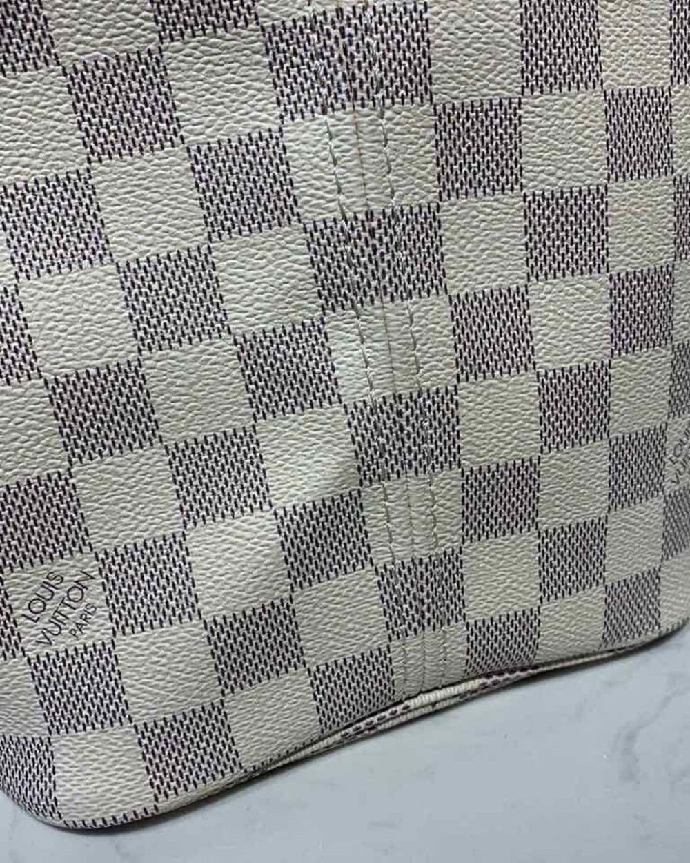 1:1 Replica Louis Vuitton LV Neverfull MM Damier Azur Canvas Luxury Bag For Women N41605 - 12.2in/31cm