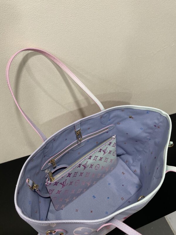 1:1 Replica Louis Vuitton LV Neverfull MM Monogram Canvas Sunrise Pastel Luxury Bag For Women M46077 - 12.2in/31cm