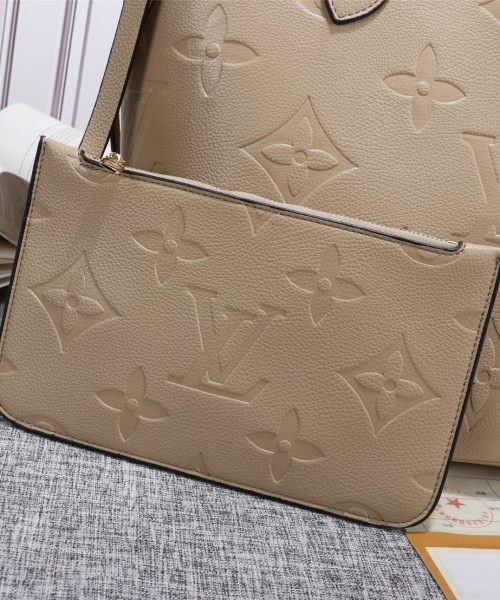 1:1 Replica Louis Vuitton LV Neverfull MM Monogram Empreinte Leather Luxury Bag For Women M45686 - 12.2in/31cm