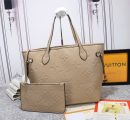 1:1 Replica Louis Vuitton LV Neverfull MM Monogram Empreinte Leather Luxury Bag For Women M45686 - 12.2in/31cm