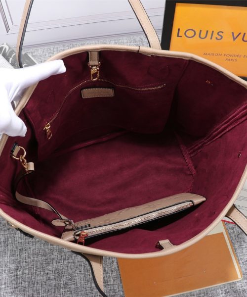 1:1 Replica Louis Vuitton LV Neverfull MM Monogram Empreinte Leather Luxury Bag For Women M45686 - 12.2in/31cm