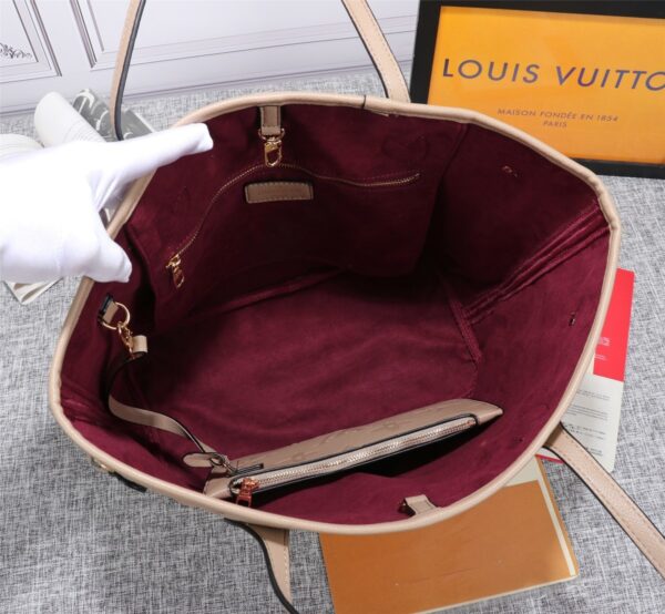 1:1 Replica Louis Vuitton LV Neverfull MM Monogram Empreinte Leather Luxury Bag For Women M45686 - 12.2in/31cm