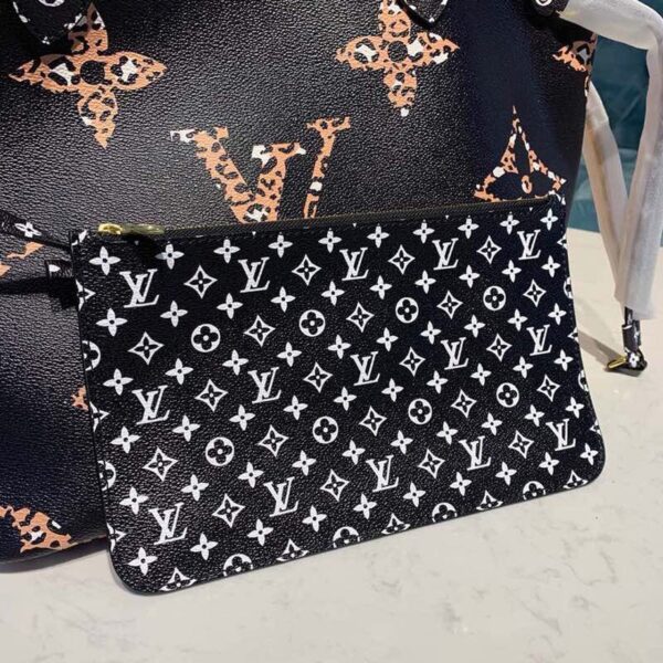 1:1 Replica Louis Vuitton LV Neverfull MM Monogram Canvas Jungle Black Luxury Bag For Women M44676 - 12.2in/31cm