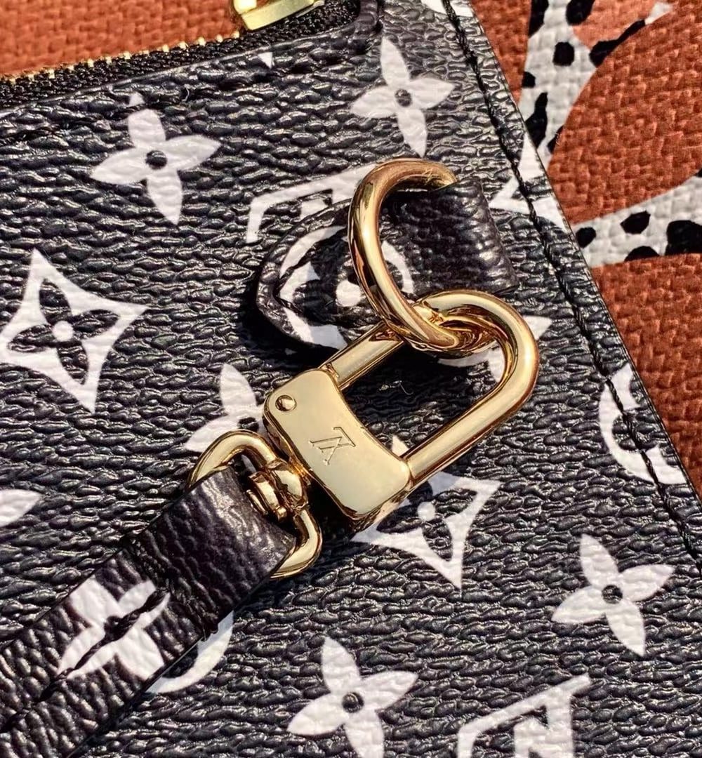 1:1 Replica Louis Vuitton LV Neverfull MM Monogram Canvas Jungle Black Luxury Bag For Women M44676 - 12.2in/31cm