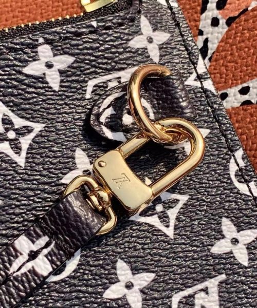 1:1 Replica Louis Vuitton LV Neverfull MM Monogram Canvas Jungle Black Luxury Bag For Women M44676 - 12.2in/31cm