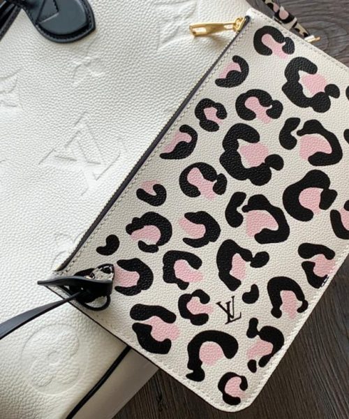 1:1 Replica Louis Vuitton LV Neverfull MM Wild At Heart Monogram Empreinte Leather Luxury Bag For Women M58525 - 12.2in/31cm