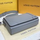 1:1 Replica Louis Vuitton LV New Flap Messenger Taiga Grey Unique Bag For Men M30808 - 11.1in/28.3cm