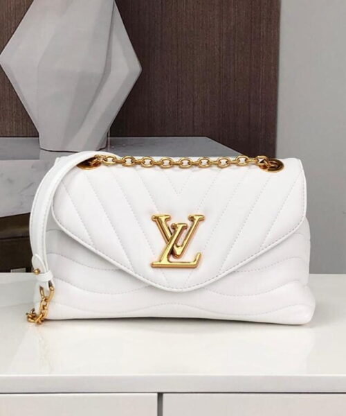 1:1 Replica Louis Vuitton LV New Wave Chain Bag White Luxury Bag For Women M58549 - 9.4in/24cm