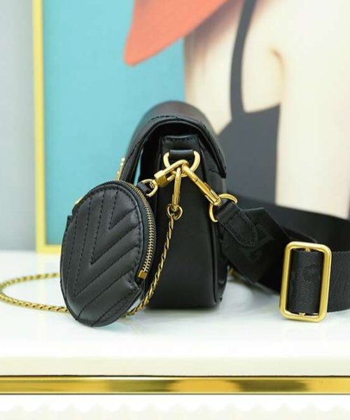 1:1 Replica Louis Vuitton LV New Wave Multi Pochette Luxury Bag For Women M56461 - 19cm / 7.5in