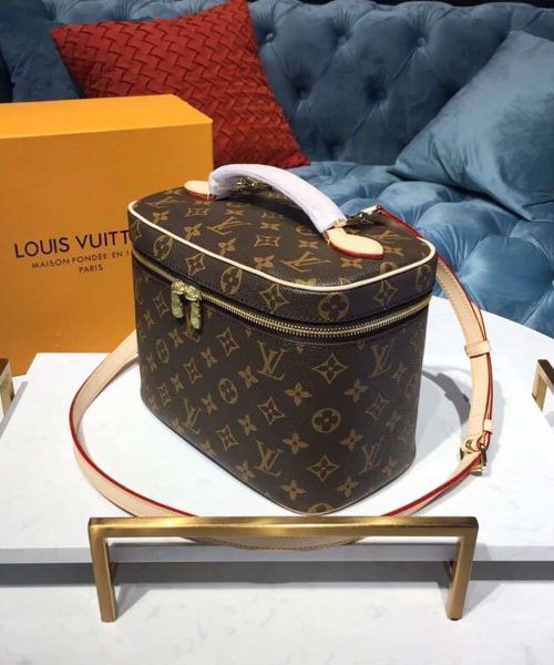 1:1 Replica Louis Vuitton LV Nice BB Toiletry Pouch Monogram Canvas Luxury Bag For Women M42265 - 9.4in/24cm
