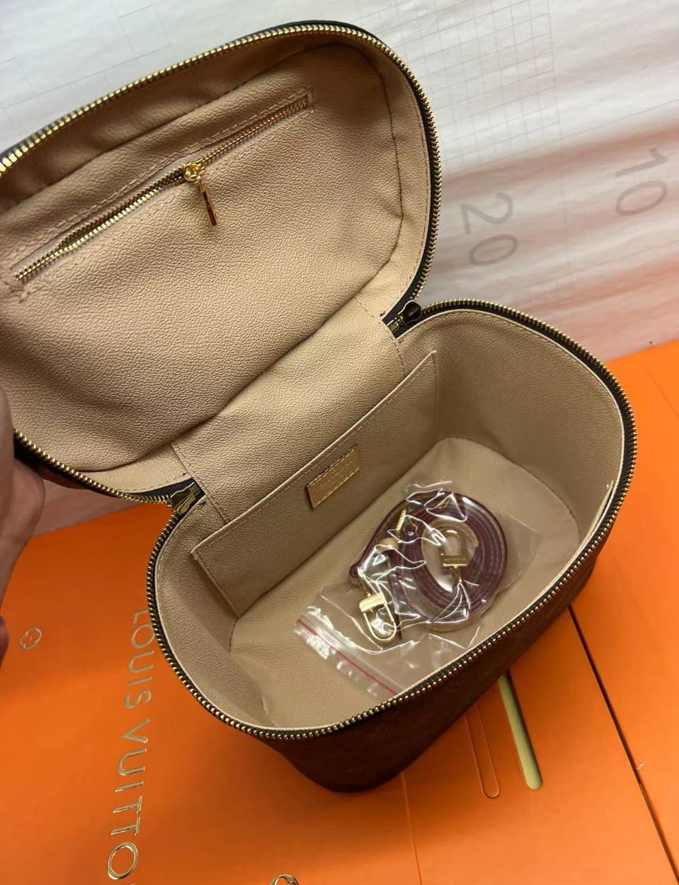 1:1 Replica Louis Vuitton LV Nice BB Toiletry Pouch Monogram Canvas Luxury Bag For Women M42265 - 9.4in/24cm