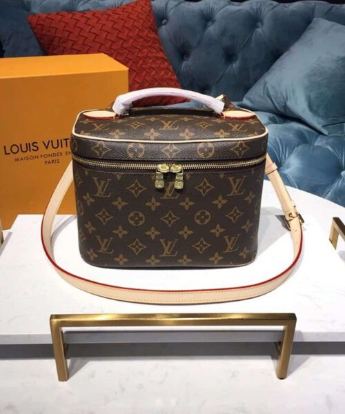 1:1 Replica Louis Vuitton LV Nice BB Toiletry Pouch Monogram Canvas Luxury Bag For Women M42265 - 9.4in/24cm