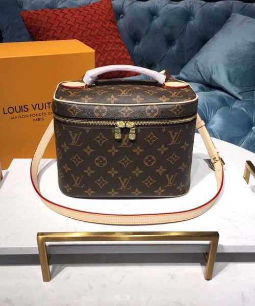 1:1 Replica Louis Vuitton LV Nice BB Toiletry Pouch Monogram Canvas Luxury Bag For Women M42265 - 9.4in/24cm