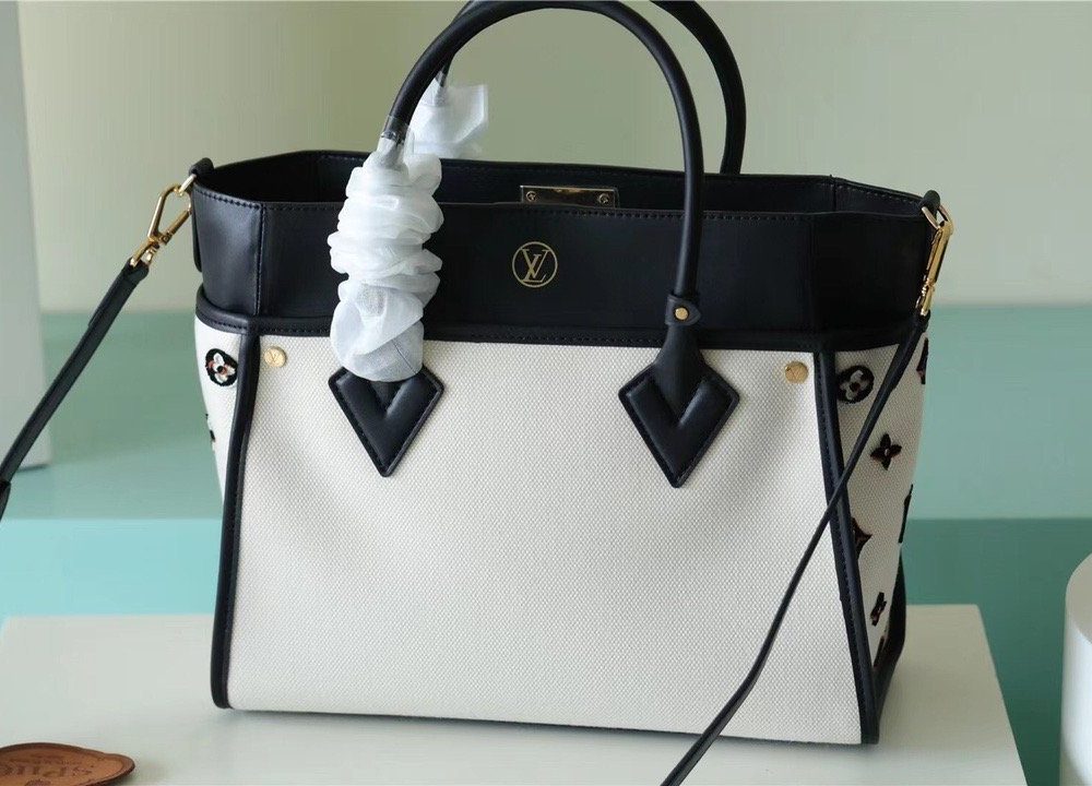 1:1 Replica Louis Vuitton LV On My Side MM Monogramr Caramel Black Luxury Bag For Women M59842 - 31cm/12.2 Inches