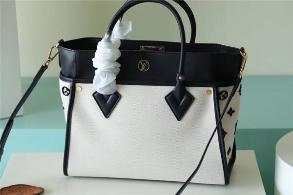 1:1 Replica Louis Vuitton LV On My Side MM Monogramr Caramel Black Luxury Bag For Women M59842 - 31cm/12.2 Inches
