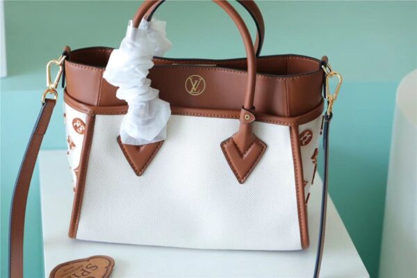 1:1 Replica Louis Vuitton LV On My Side PM High End Leather Luxury Bag For Women Caramel Brown  M59905 - 25cm/9.8 Inches