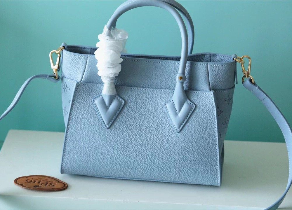 1:1 Replica Louis Vuitton LV On My Side PM Mahina Bleu Nuage Blue Luxury Bag For Women M59432 - 25cm/9.8in