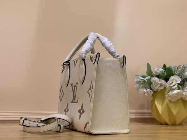 1:1 Replica Louis Vuitton LV OnTheGo PM Bag Monogram Empreinte Beige Luxury Bag For Women - 9.8in/25cm