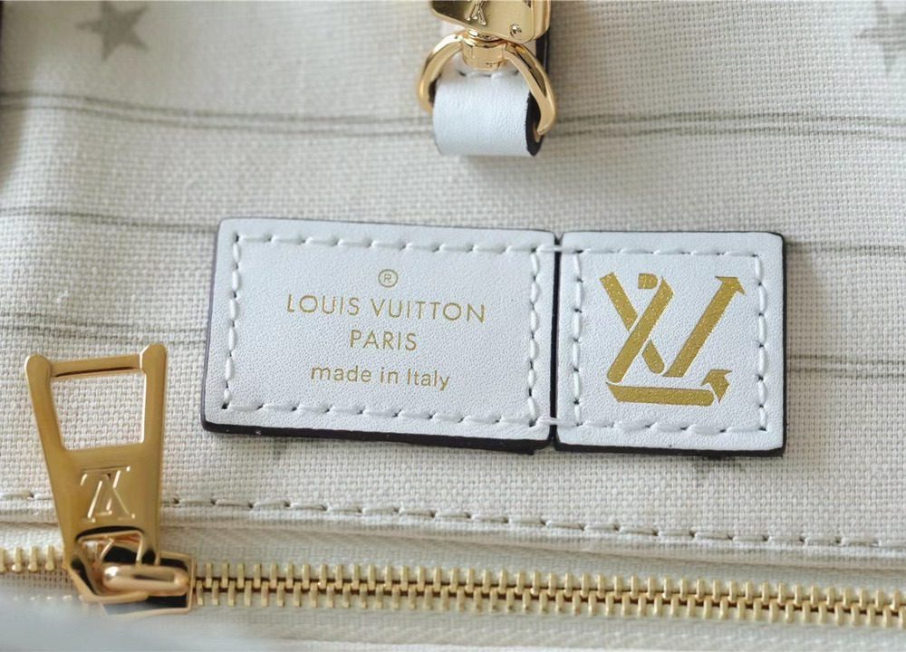 1:1 Replica Louis Vuitton LV Onthego GM Monogram Giant And Raffia White/ Yellow Luxury Bag For Women M20815 - 41cm/16.1in