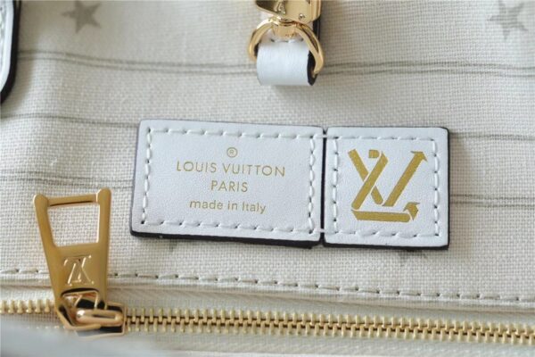 1:1 Replica Louis Vuitton LV Onthego GM Monogram Giant And Raffia White/ Yellow Luxury Bag For Women M20815 - 41cm/16.1in