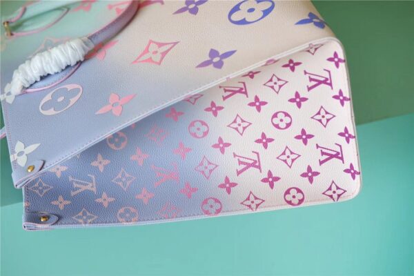 1:1 Replica Louis Vuitton LV Onthego GM Monogram Canvas Sunrise Pastel Luxury Bag For Women M46076 - 16.1in/41cm