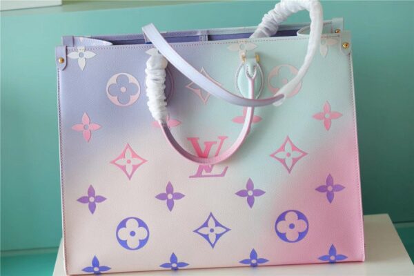 1:1 Replica Louis Vuitton LV Onthego GM Monogram Canvas Sunrise Pastel Luxury Bag For Women M46076 - 16.1in/41cm