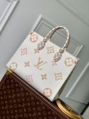 1:1 Replica Louis Vuitton LV OnTheGo MM Beige Essential Bag For Women M22975 - 35cm/ 13.8in
