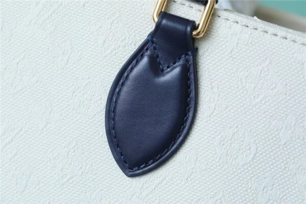 1:1 Replica Louis Vuitton LV Onthego MM Monogram Giant And Raffia White/ Black Luxury Bag For Women - 35cm/13.8in