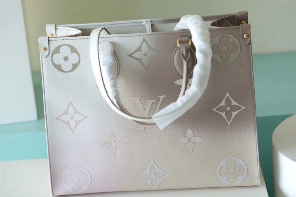 1:1 Replica Louis Vuitton LV Onthego MM Monogram Canvas Sunset Kaki Luxury Bag For Women M20510 - 13.8in/35cm