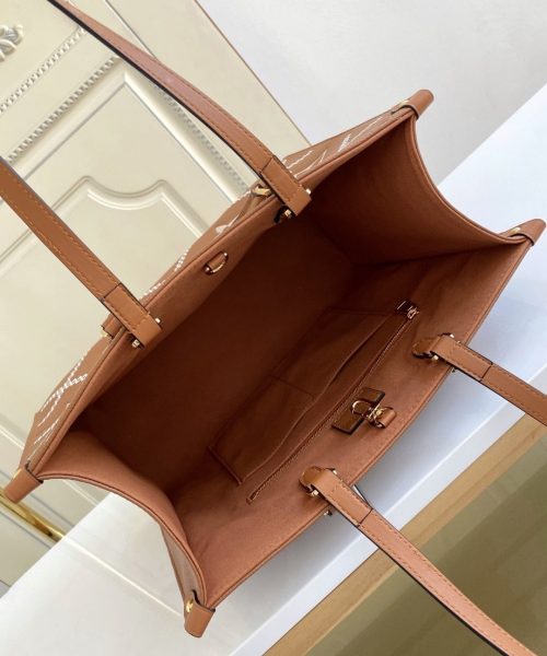 1:1 Replica Louis Vuitton LV Onthego MM Monogram Empreinte Arizona Brown Luxury Bag For Women M46015 - 13.8in/35cm