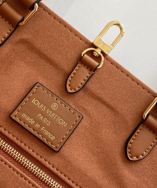1:1 Replica Louis Vuitton LV Onthego MM Monogram Empreinte Arizona Brown Luxury Bag For Women M46015 - 13.8in/35cm