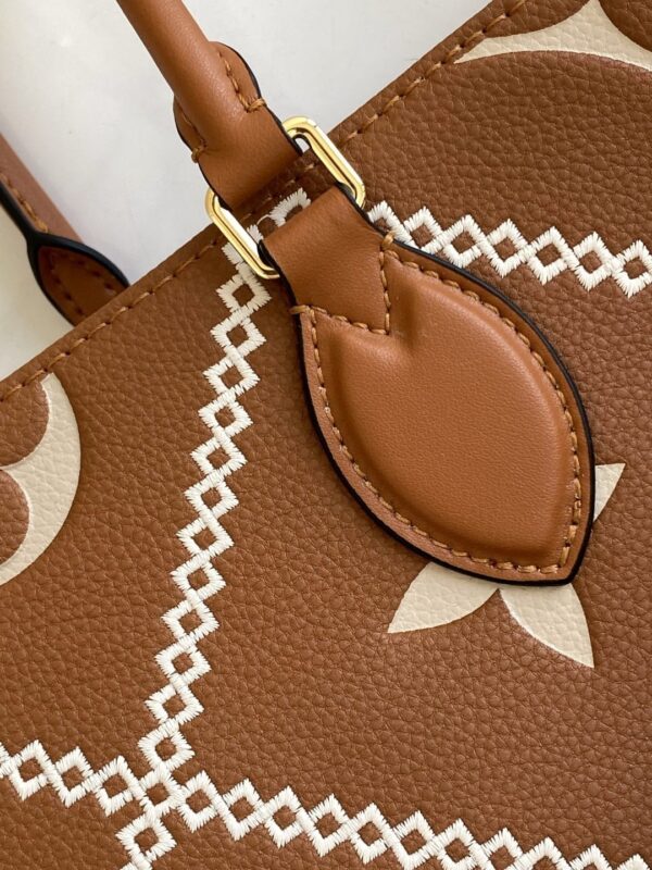 1:1 Replica Louis Vuitton LV Onthego MM Monogram Empreinte Arizona Brown Luxury Bag For Women M46015 - 13.8in/35cm