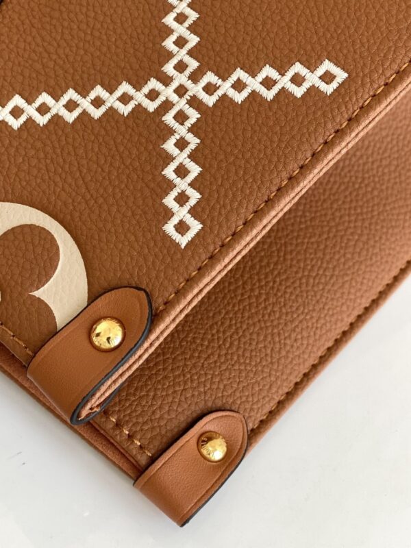 1:1 Replica Louis Vuitton LV Onthego MM Monogram Empreinte Arizona Brown Luxury Bag For Women M46015 - 13.8in/35cm
