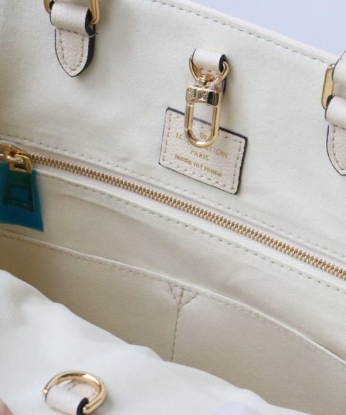 1:1 Replica Louis Vuitton LV OnTheGo MM Monogram Empreinte Cream Luxury Bag For Women M45717 - 13.8in/35cm
