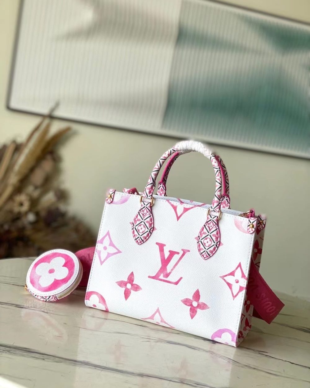 1:1 Replica Louis Vuitton LV OnTheGo PM Tote Pink Luxury Bag For Women M22976 - 24.8cm/ 9.8in