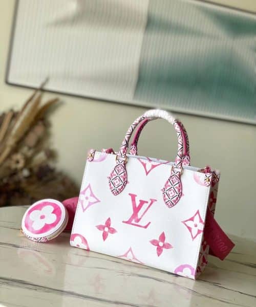 1:1 Replica Louis Vuitton LV OnTheGo PM Tote Pink Luxury Bag For Women M22976 - 24.8cm/ 9.8in