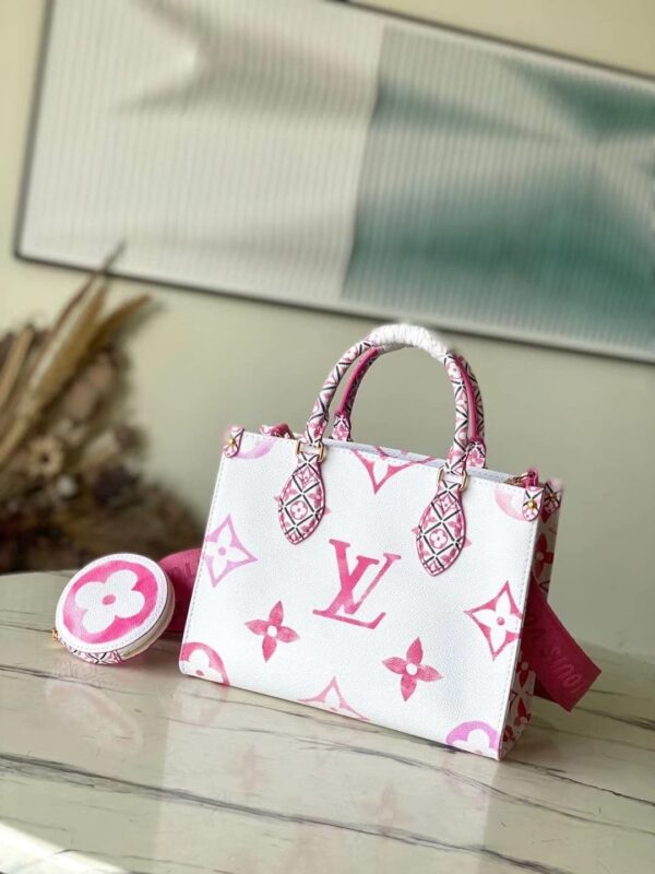 1:1 Replica Louis Vuitton LV OnTheGo PM Tote Pink Luxury Bag For Women M22976 - 24.8cm/ 9.8in