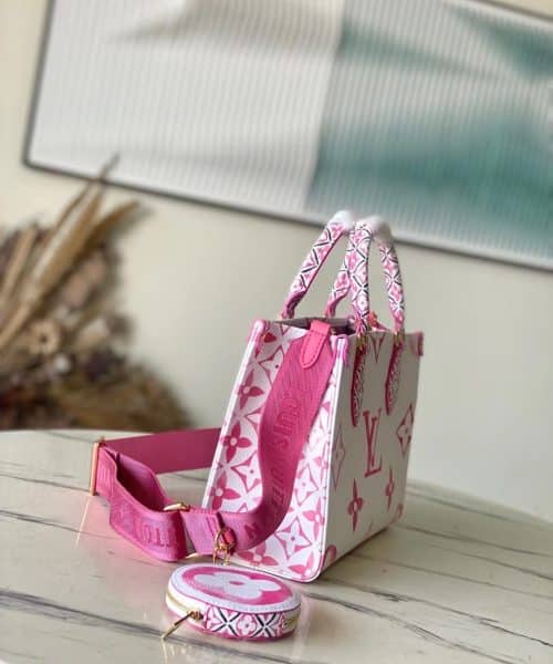 1:1 Replica Louis Vuitton LV OnTheGo PM Tote Pink Luxury Bag For Women M22976 - 24.8cm/ 9.8in