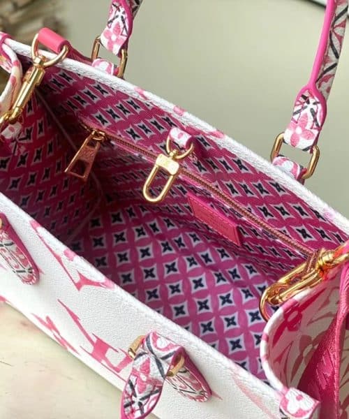 1:1 Replica Louis Vuitton LV OnTheGo PM Tote Pink Luxury Bag For Women M22976 - 24.8cm/ 9.8in