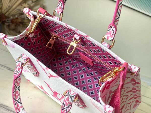 1:1 Replica Louis Vuitton LV OnTheGo PM Tote Pink Luxury Bag For Women M22976 - 24.8cm/ 9.8in