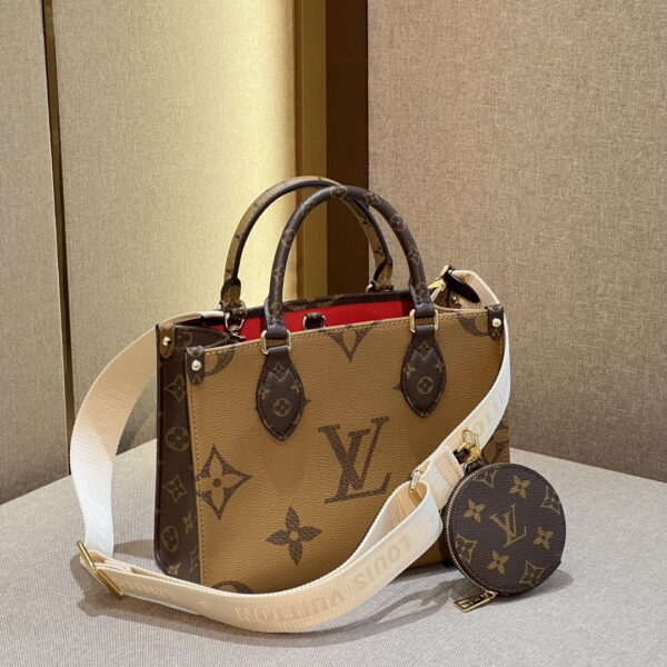 1:1 Replica Louis Vuitton LV OnTheGo PM Monogram Canvas Brown Luxury Bag For Women M46373 - 9.8in/25 cm