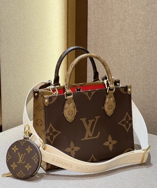 1:1 Replica Louis Vuitton LV OnTheGo PM Monogram Canvas Brown Luxury Bag For Women M46373 - 9.8in/25 cm