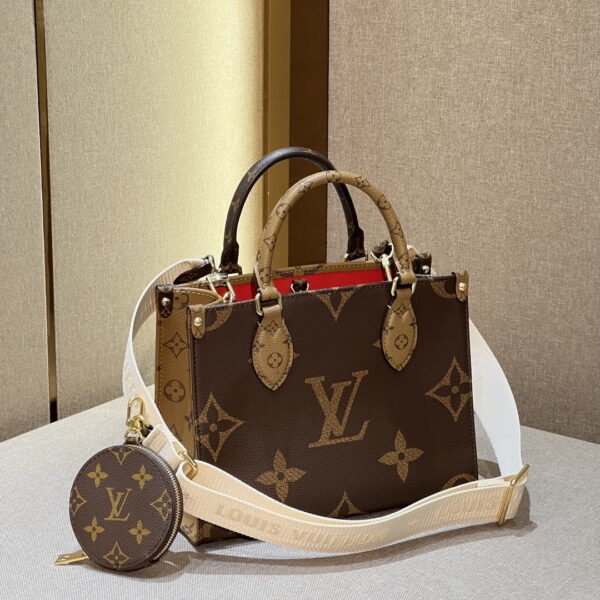 1:1 Replica Louis Vuitton LV OnTheGo PM Monogram Canvas Brown Luxury Bag For Women M46373 - 9.8in/25 cm