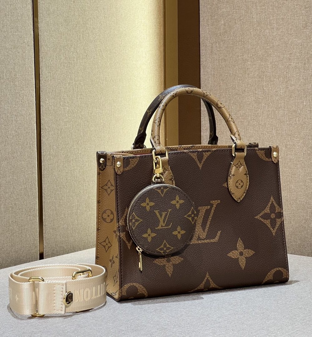 1:1 Replica Louis Vuitton LV OnTheGo PM Monogram Canvas Brown Luxury Bag For Women M46373 - 9.8in/25 cm