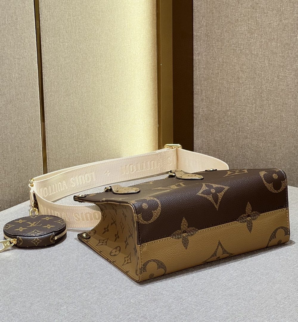 1:1 Replica Louis Vuitton LV OnTheGo PM Monogram Canvas Brown Luxury Bag For Women M46373 - 9.8in/25 cm