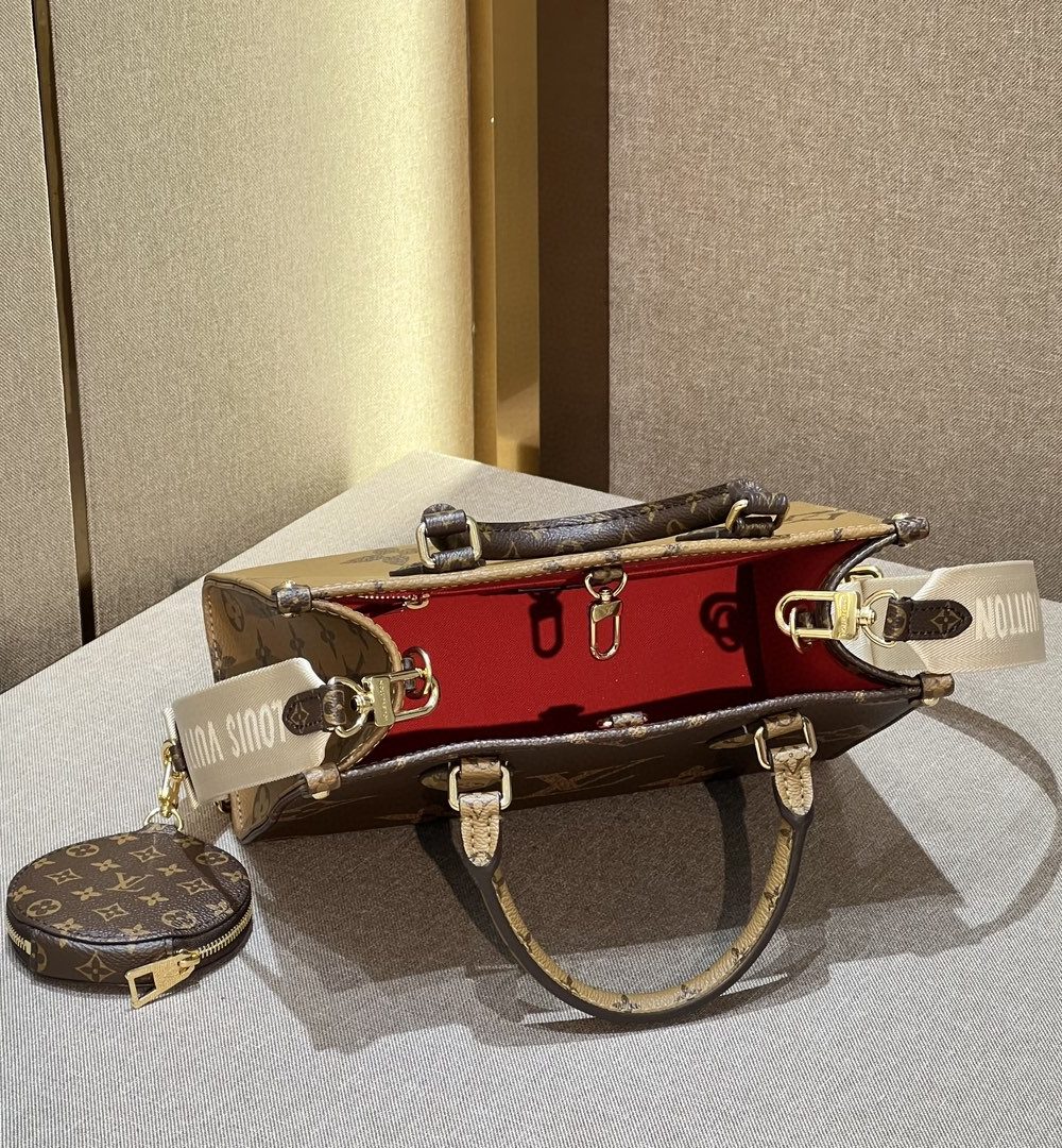 1:1 Replica Louis Vuitton LV OnTheGo PM Monogram Canvas Brown Luxury Bag For Women M46373 - 9.8in/25 cm